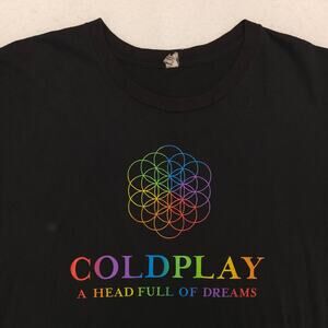 Coldplay A Dead Full of Dreams Band Graphic Shirt Adult Mens Size Large L Black